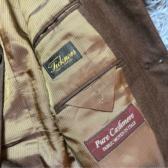 Zimni Jack Victor Men’s Brown 100% Cashmere Blazer Size 46 - Picture 5 of 7